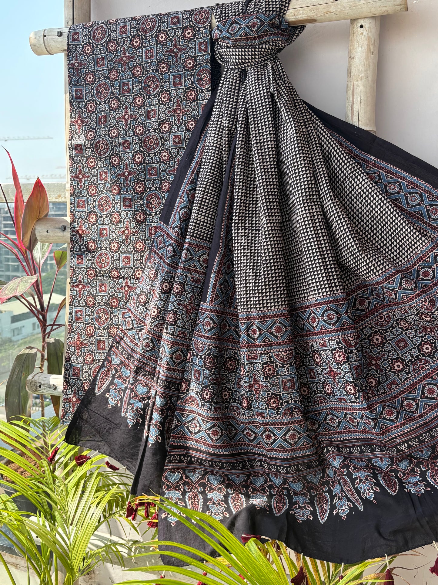 Black Ajrakh set