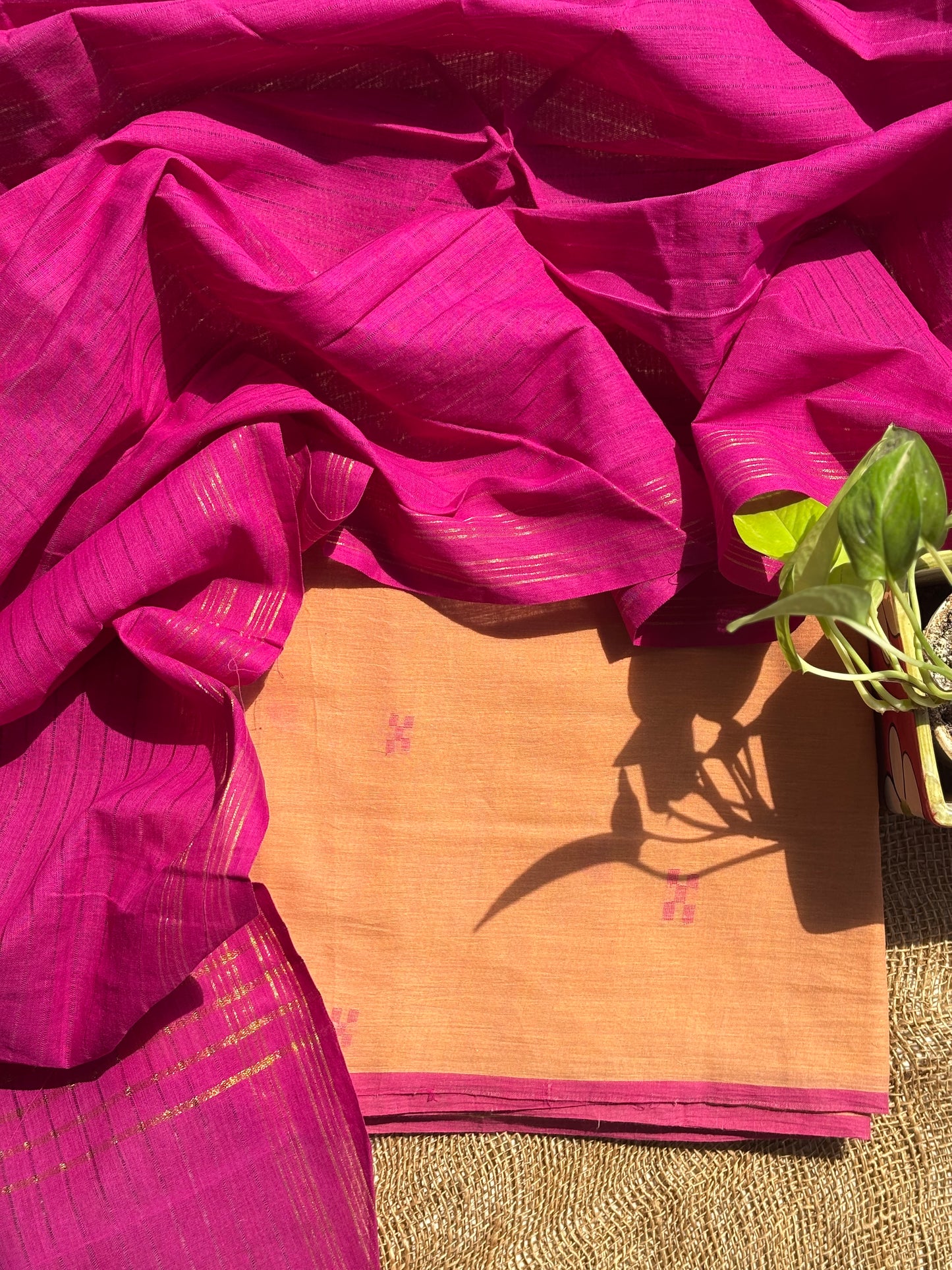 Peach and fuchsia pink set