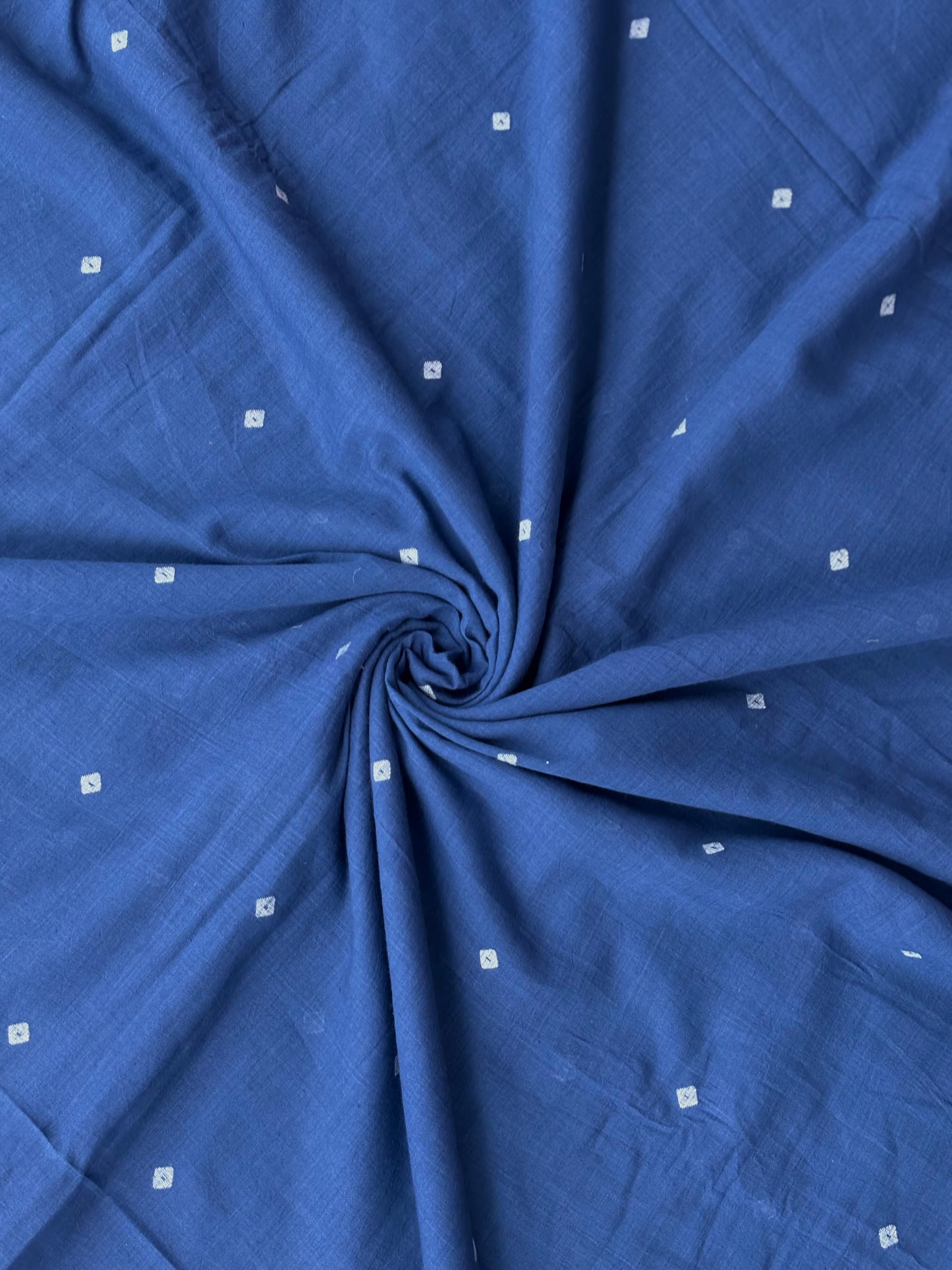 Navy blue jamdani fabric
