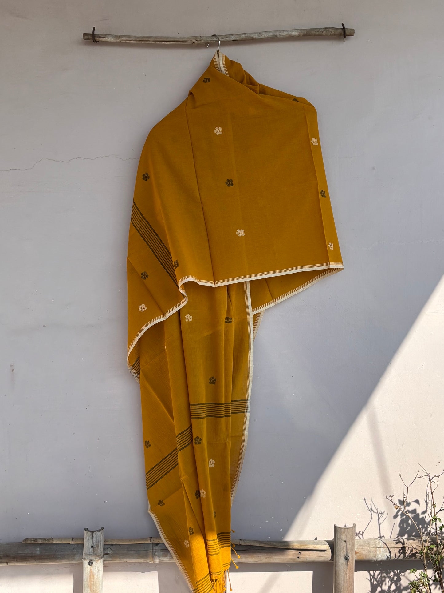 Mustard jamdani dupatta