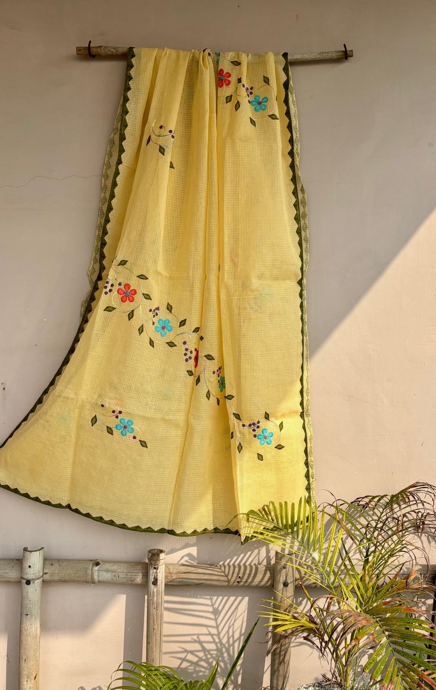 Pale Yellow Kota Doriya Duppatta