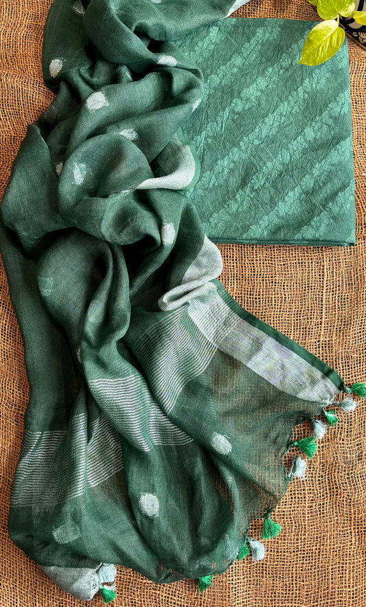 Olive Banarasi jacquard set