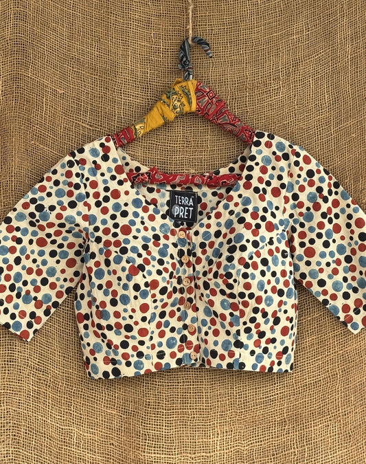 Multi polka blouse