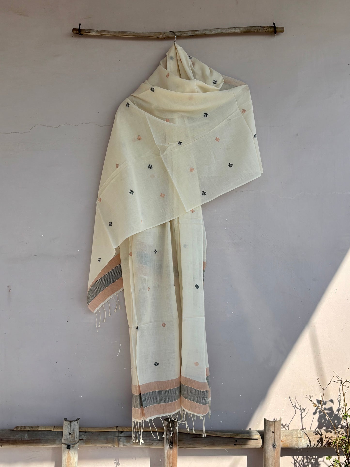 Ivory jamdani dupatta