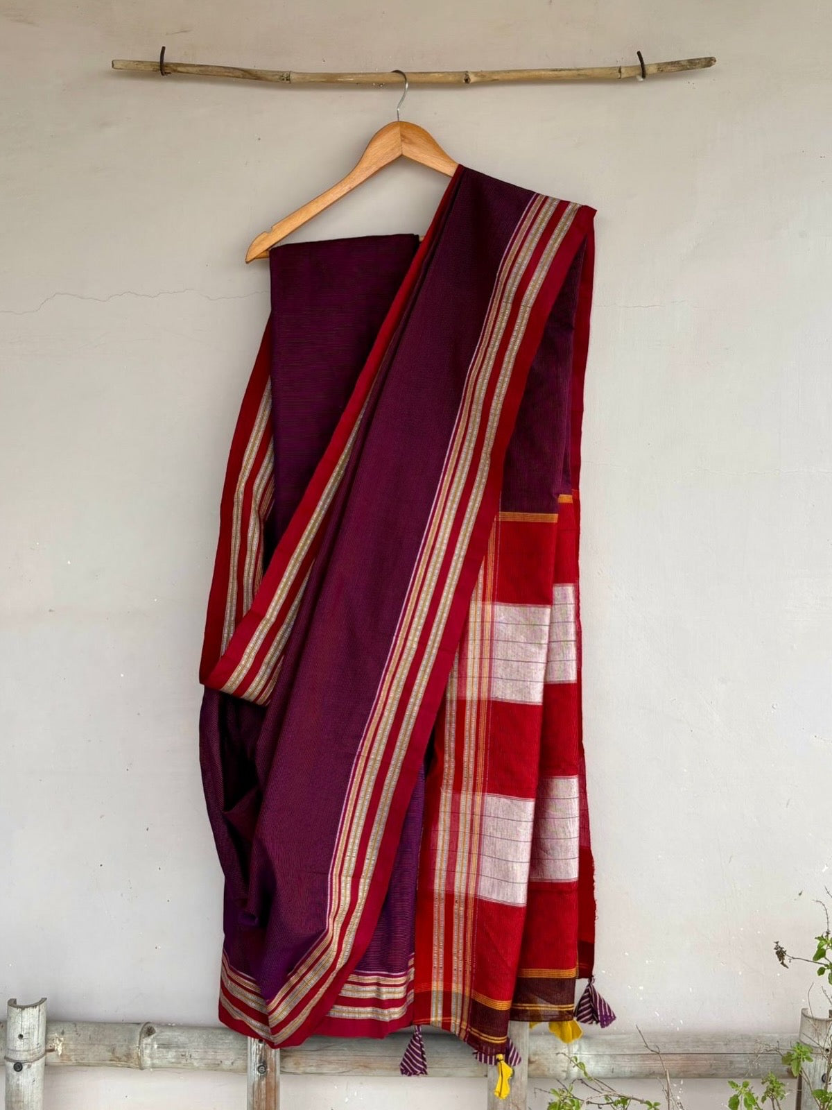 Burgandy Ilkal saree