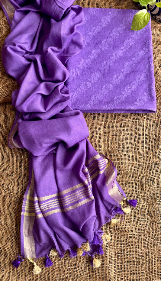 Lavender Banarasi jacquard set