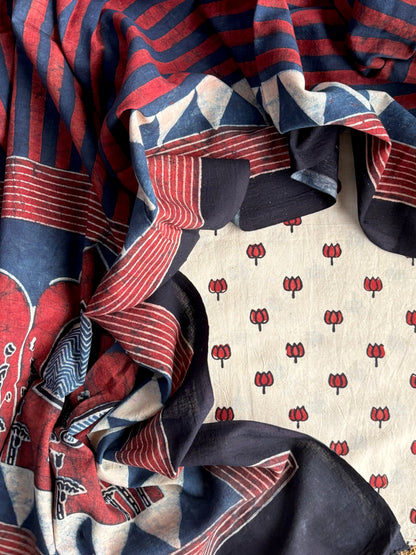 Ivory - red lotus set