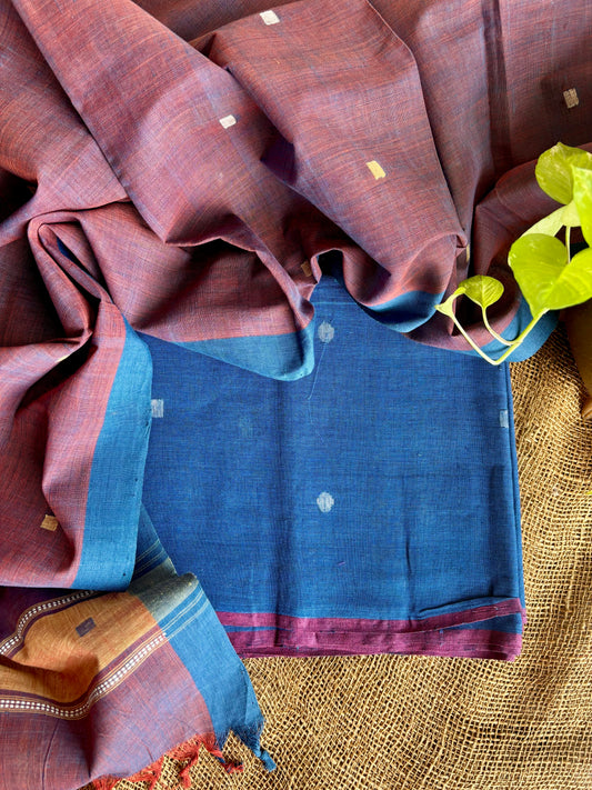 Electric blue jamdani set