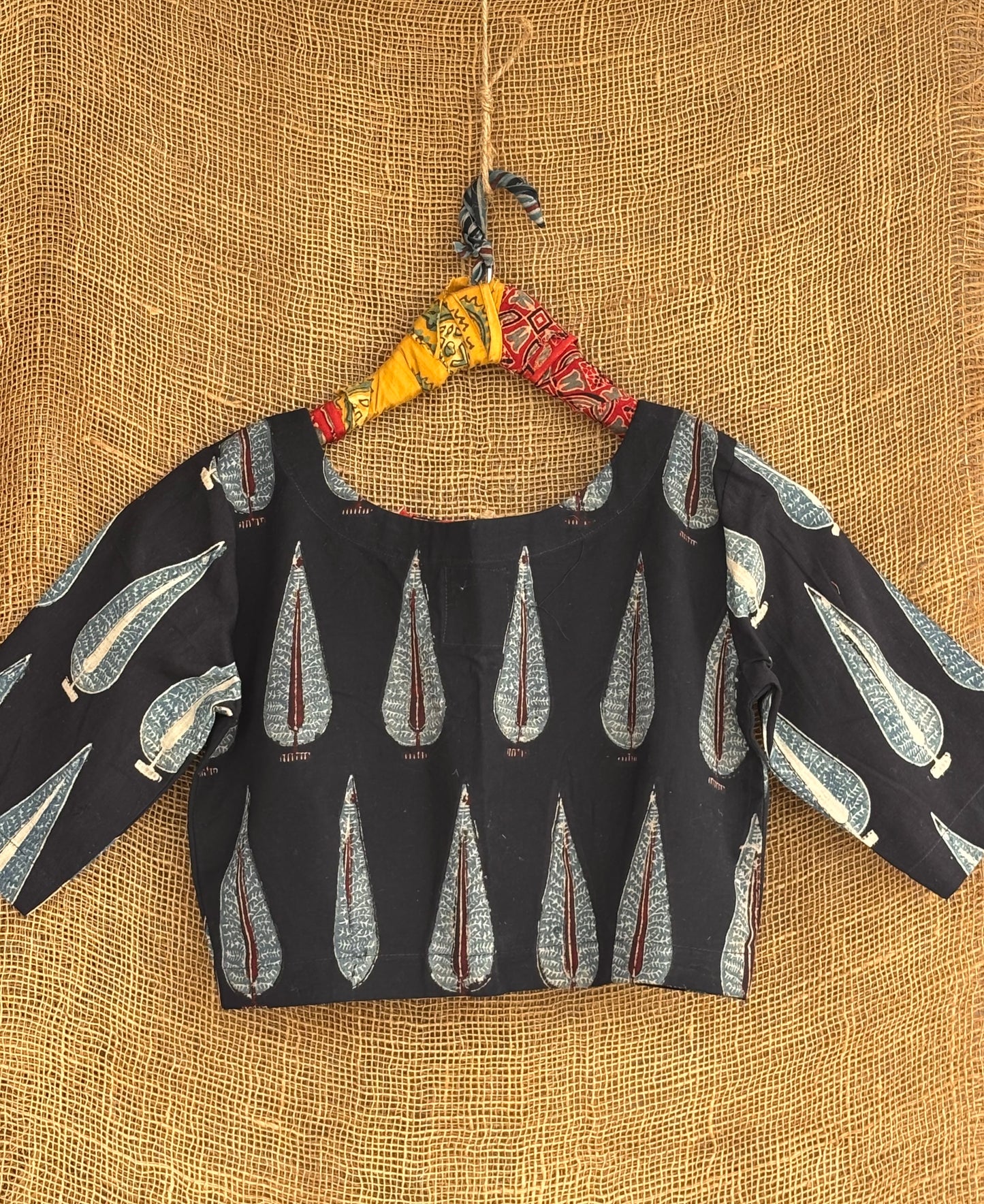 Black ajrakh blouse