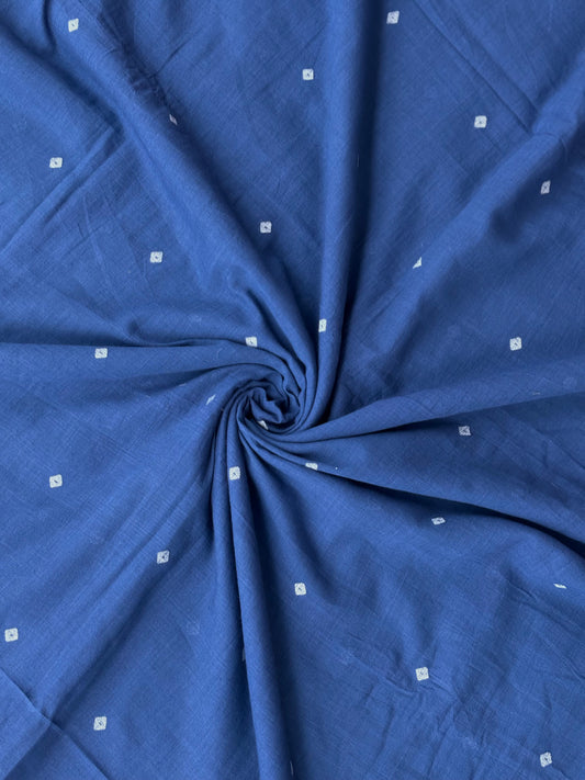 Navy blue jamdani fabric