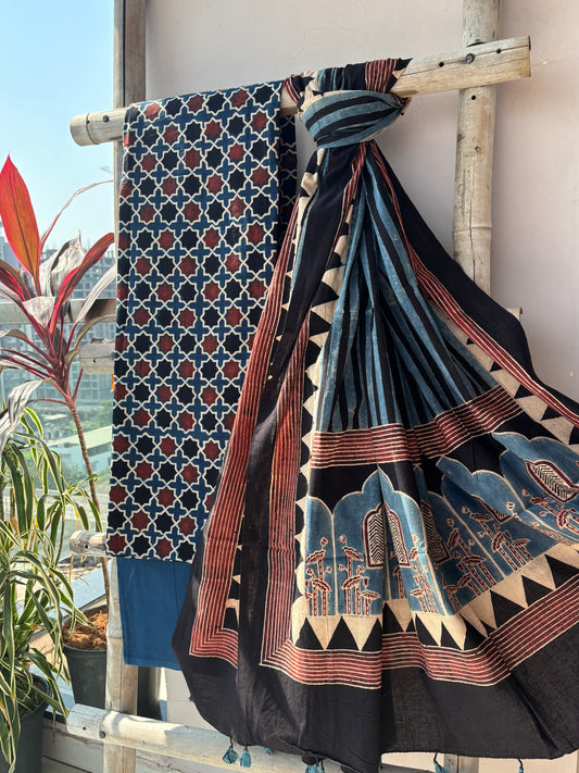 Indigo ajrakh set
