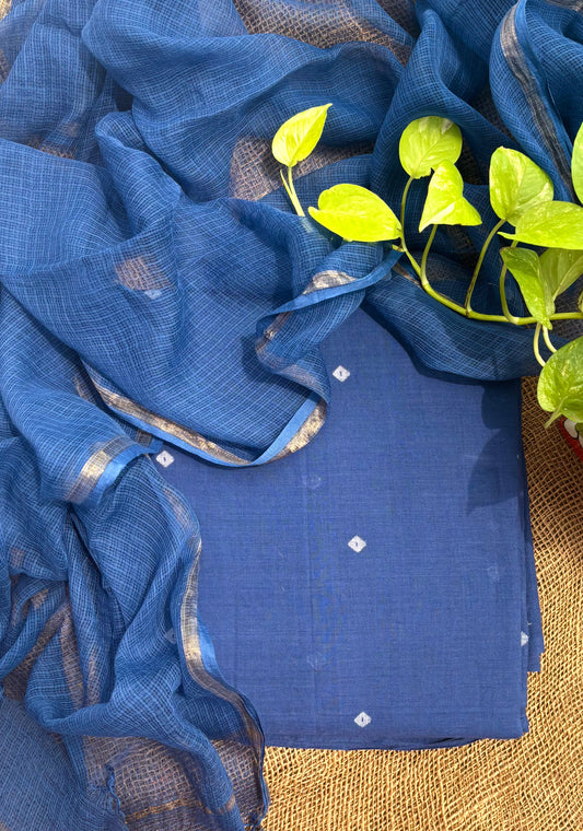 Navy blue jamdani set