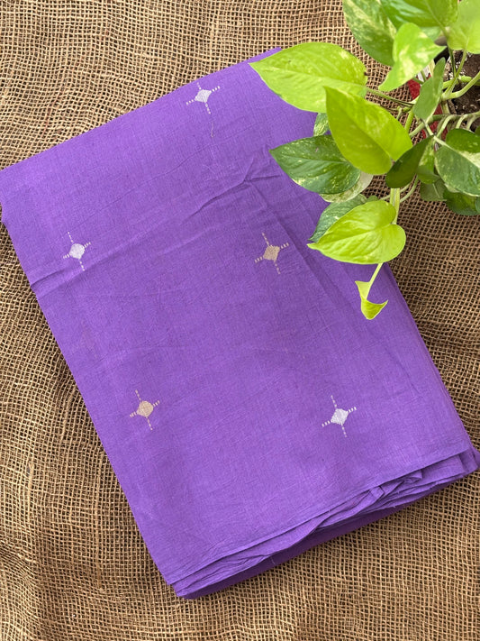 Lavender jamdani fabric