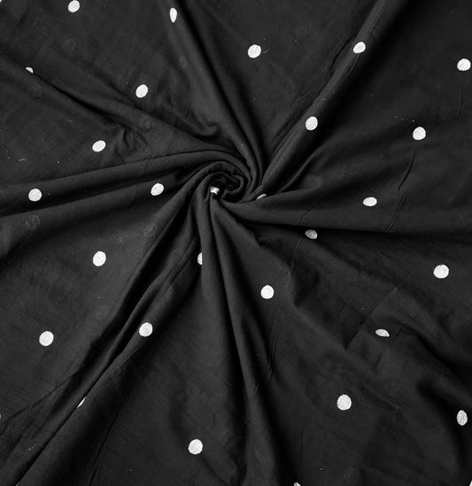 Black jamdani fabric