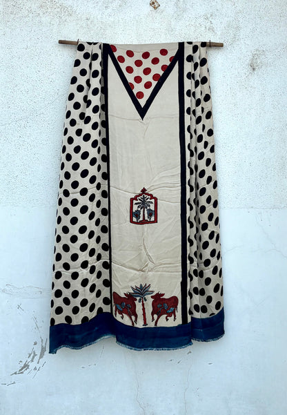 Ivory modal silk kurta fabric