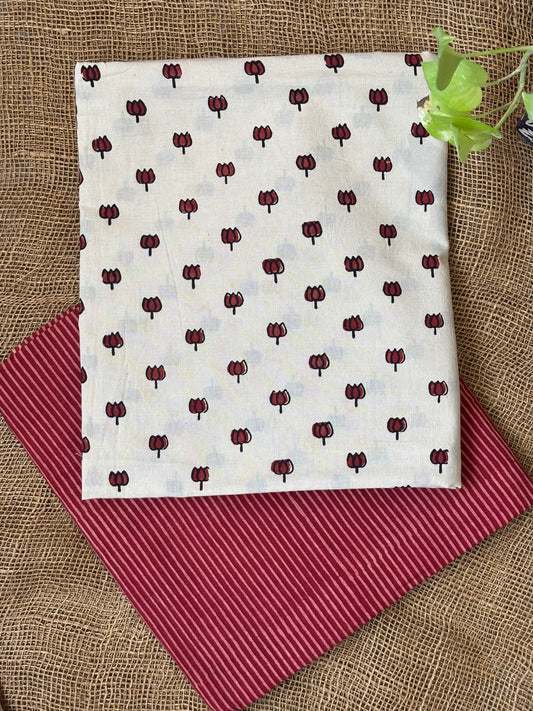 Ivory-red lotus set