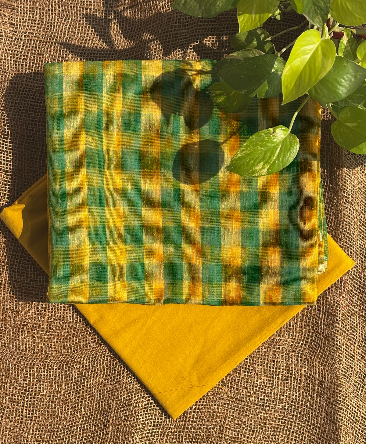 Green-yellow checkered set