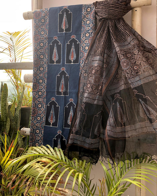 Indigo & Black Ajrakh Set