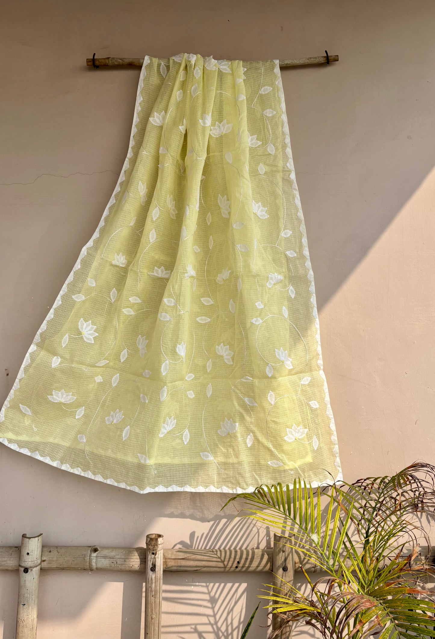 Lemon Yellow Jaal Kota Doriya Duppatta