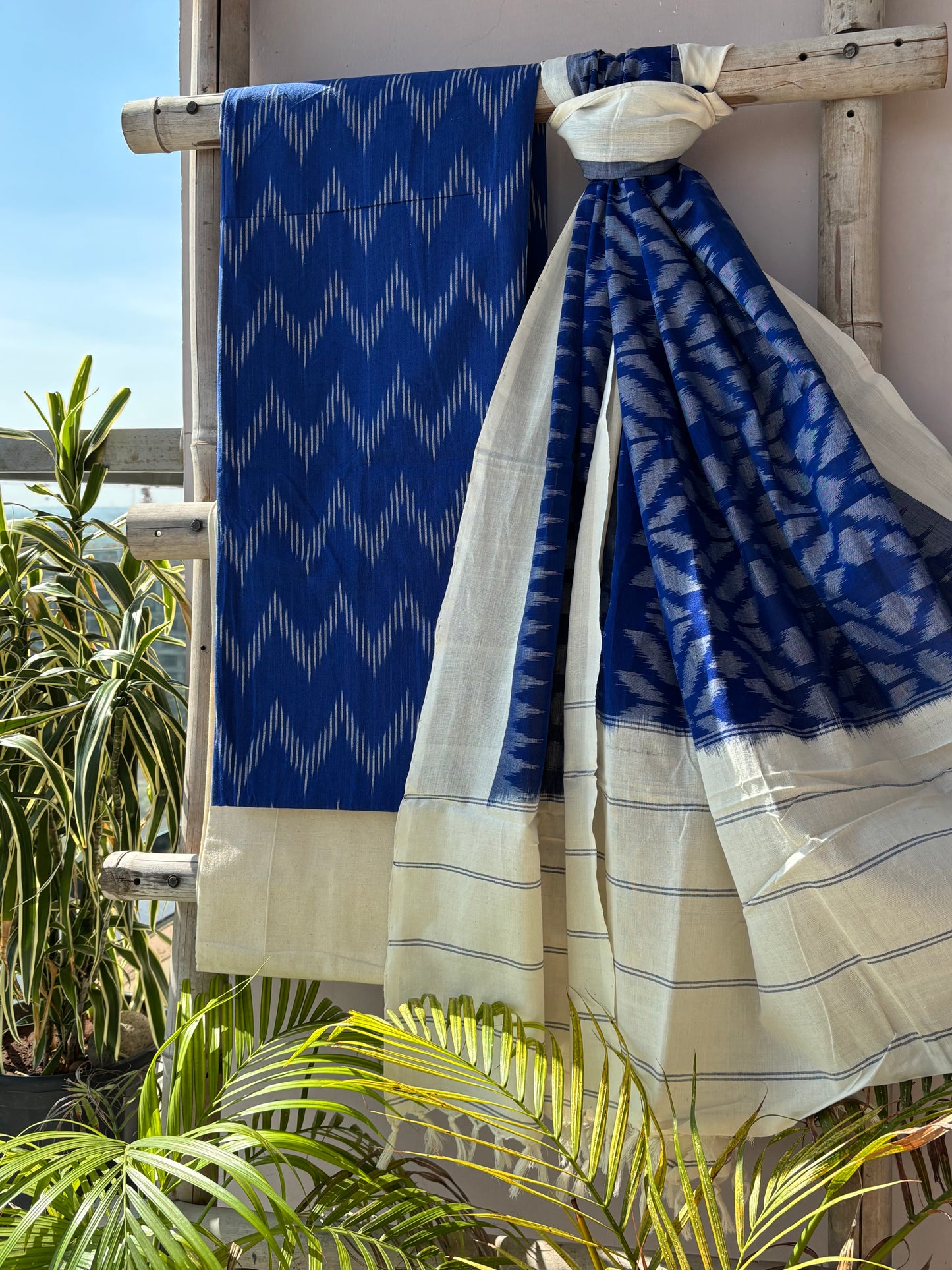 Blue Ikat Set