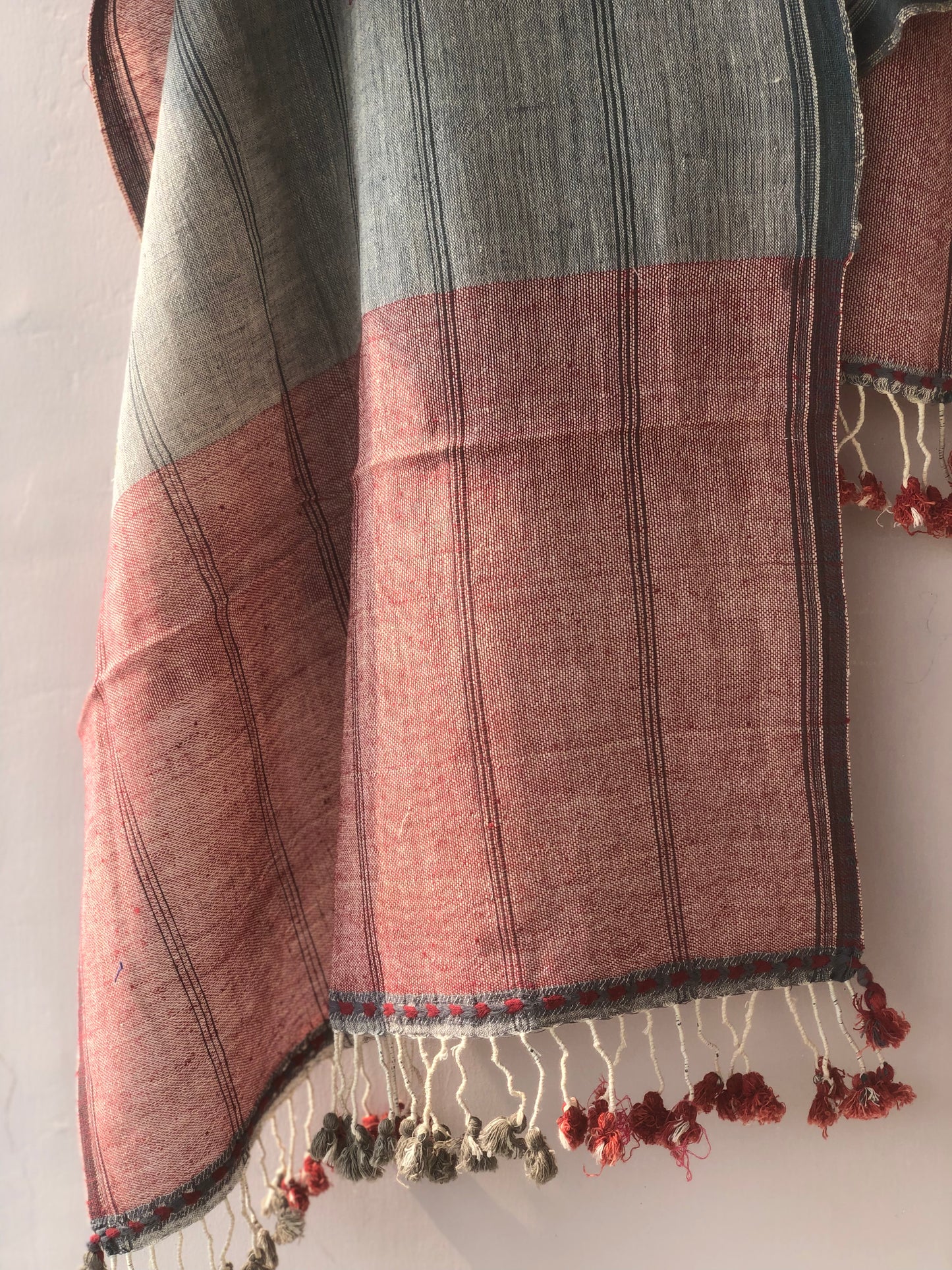 Handcrafted Bhujodi Cotton Silk Stole